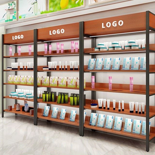 Wooden Metal Store Shelves