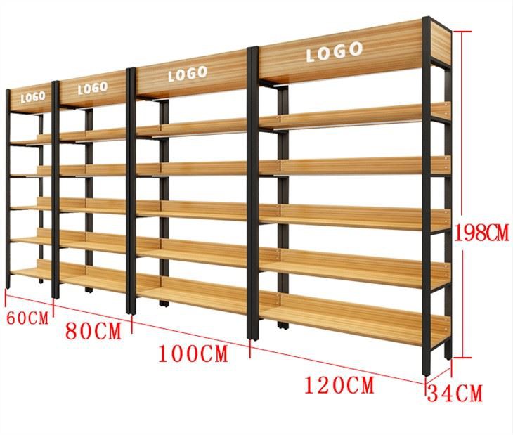 Wooden Metal Store Shelves